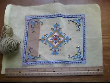 Dollhouse Miniature Needlepoint Oriental Rug - unfinished