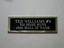 Ted Williams Red Sox Nameplate For A Baseball Ball Card Plaque Or Photo 1" X 3"