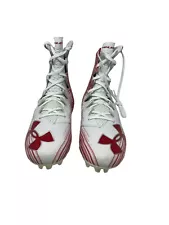 Under Armour UA Highlight MC Football Cleats White/Red 1297358-161 Men Size 11.5