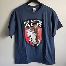 Bushmaster ACR Firearms Size Large Blue Short Sleeve - Sasquatch Riding Unicorn