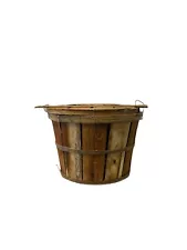 Wooden Bushel Crab Basket with Lid