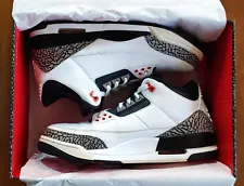 Nike Jordan 3 Retro Infrared 23 2014 Sz 11.5 White Cement 136064-123 XLNT COND!