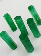 Raw Emerald Crystal Hexagon Shape Emerald Rough Emerald Rough birthstone