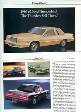 1980 1981 1982 FORD THUNDERBIRD 3 pg Article