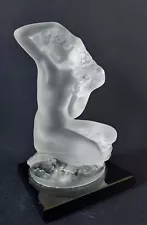 Lalique "Floreal" - Frosted Glass Nude Woman with Flowers Signed