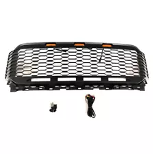 Front Bumper Upper Center Grille +Light For 2021-2023 Ford F-150 Pickup Mod