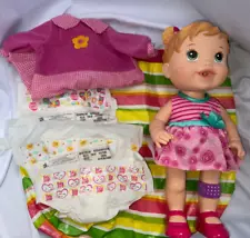 Baby Alive Doll Gets A Boo Boo w/3 Diapers Extra Outfit Bandaid Heals Carry Bag+