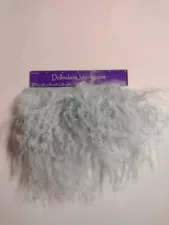 Tibetan Lamb for Doll Hair - Light Blue - 6" by 2.5" - 2nds Sale