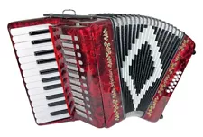 NIB SM2512 Traveler Deluxe Accordion w/Roll Away Trolly Case & Harness~SofiaMari