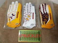 UA UNDER ARMOUR WARP SPEED NFL WASHINGTON REDSKINS NILES PAUL FOOTBALL GLOVES LG