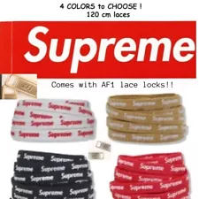 AF1 Lace Locks+ Supreme Shoe Laces BLACK, RED, WHITE WHEAT jordan dunks airforce