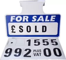 15 Blue For Sale Sign Board, Car Price/Pricing Sun Visor Vehicle/Auto Price Kit