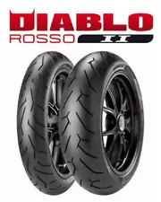 PIRELLI DIABLO ROSSO II TIRE SET 120/70ZR17 & 180/55ZR17 SUZUKI GSXR GSX 600 750