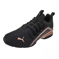 Puma Axelion Women's Training Shoes Sneaker Black/Rose Gold Sz 8 376505-01