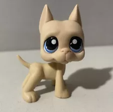 Authentic Littlest Pet Shop LPS - Great Dane Blue Dot Eyes