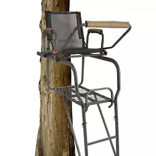 15.5' Steel Climbing Ladder Tree Stand For Hunting & Mesh Seat Equipment NEW