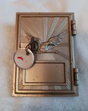 VINTAGE BRASS US POST OFFICE BOX DOOR WITH KEYED LOCK