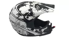 New ListingFox Racing Helmet - Grey/Black/White Size Small Excellent Condition