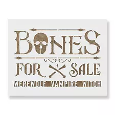 Bones For Sale Stencil - Reusable Stencils for DIY Crafts