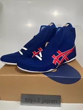 ASICS Wrestling Boxing Shoes Royal Blue x Red White EX-EO Successor [US4.5-12]