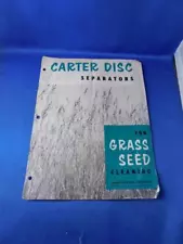 CARTER DISC SEPARATORS SALES BROCHURE CATALOG FOR GRASS SEED CLEANING FARMING