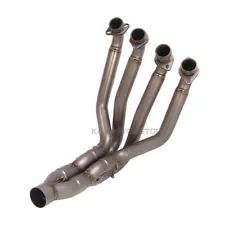 Titanium Exhaust Front Header Link Pipe Fit For Kawasaki ZX10R 11-15 (For: 2012 Kawasaki)