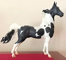 Breyer American Saddlebred 1141 by Kathleen Moody, lovely black pinto from 2001