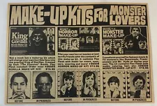 1978 newsprint ad ~ MAKE-UP KITS FOR MONSTER LOVERS