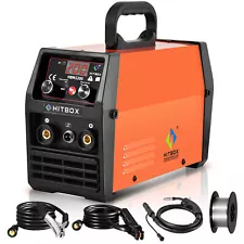 HITBOX MIG Welder 110V 220V 120Amp MMA / ARC Lift TIG Gasless Welding Machine