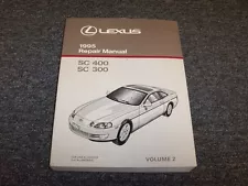 1995 Lexus SC300 SC400 Clutch Transmission Brakes Shop Service Repair Manual