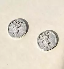 Custom 2 x Colt GRIP MEDALLIONS 15mm Real Silver Plated