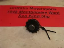 1949 Montgomery Ward GALE Sea King 5hp outboard oem metal gas cap chain fuel