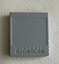 Official Nintendo Gamecube Memory Card 59 Blocks DOL-008 Gray - Read Description