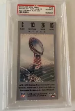 2002 Super Bowl 36 XXXVI Ticket Stub Patriots Tom Brady 1st SB Win PSA Authentic