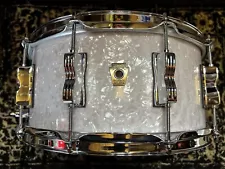 New ListingLudwig 6.5" x 14" Classic Maple Snare Drum - White Marine Pearl