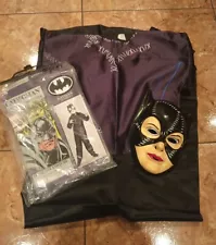 Vintage Catwoman Halloween Costume 1992 DC Comics Girl Batman Returns Kids Prop