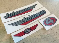 Johnson Sea-Horse 4 HP Vintage Outboard Motor Vinyl Decal Kit Free Shipping!