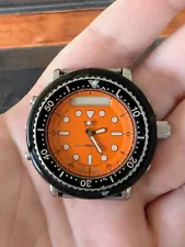 Vintage '82 Seiko Orange "Arnie" Diver H558 Watch, Ana-Digi, JDM, parts/repair