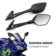 Pair Motorcycle Mirrors For YAMAHA YZF R3 2015-2017 R25 2014-2016 YZF-R3 YZF-R25 (For: 2015 Yamaha YZF R3)