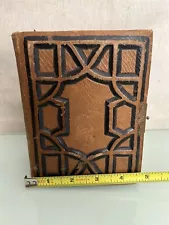 Antique 1860s Carte De Visite CDV Photo Album Leather With Brass Clasp FULL!