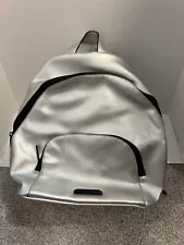 NWT Kendall + Kylie Silver Metallic Vegan Leather Hot Backpack Designer Bag