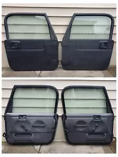 w/ Key FULL HARD DOORS 97-06 Jeep Wrangler TJ Door Black Painted