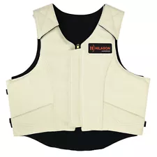 02HS Small Bull Riding Vest Hilason Bull Pro Rodeo Leathergear Equipment White