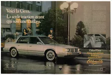 1982 OLDSMOBILE Cutlass Ciera Vintage Original centerfold Print AD | Silver car