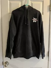 TRADER JOE'S Gray Hoodie XL Sweatshirt Hibiscus Logo