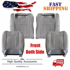 For 1994-1996 Chevy Impala SS Driver & Passenger Leather Seat Cover Med Gray