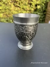 Vintage Ornate Goblet Metal Zinc Cup