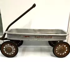 Vintage 1940's Aluminum Greyhound Child's Pull Wagon