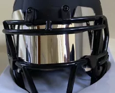 Chrome Mirror Mini Football Helmet Visor w/ UA Clips