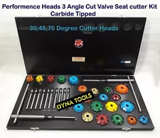 All 3 Angle Cut Valve Seat Cutter kit Carbide Tipped as OEM job For professional